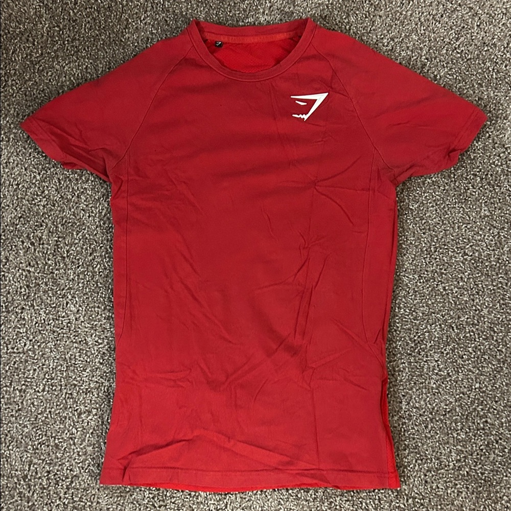 Gymshark Red  Tee with Logo